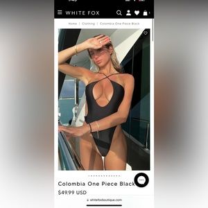 White Fox- Columbia One Piece Black